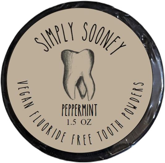 Fluoride Free Remineralizing Toothpaste Powder I Vegan I Gluten Free I Organic Peppermint Essential Oil 1.5oz