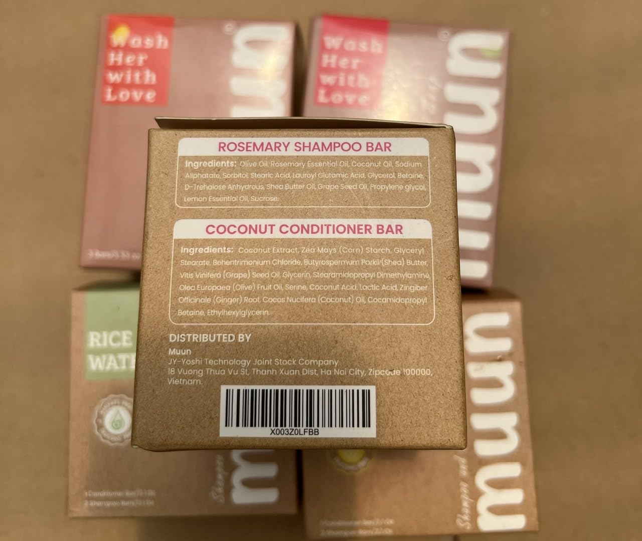 Muun Rosemary Shampoo and Conditioner Bar Set 3