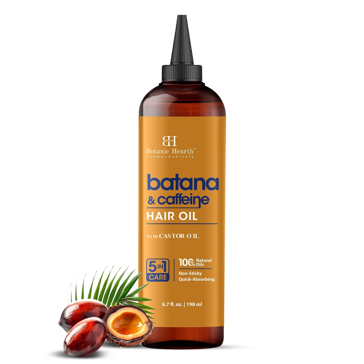 Botanic Hearth 100% Pure Rosemary Oil For Hair Growth (6.7 fl oz) Infused With Biotin, Jojoba & castor Oil | Nourishing & Volumizing | Non GMO Verified