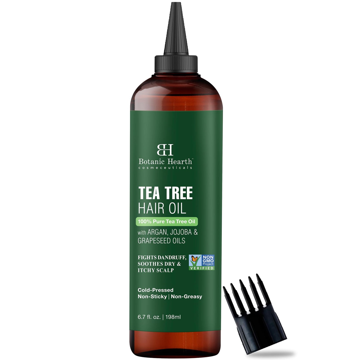 Botanic Hearth 100% Pure Rosemary Oil For Hair Growth (6.7 fl oz) Infused With Biotin, Jojoba & castor Oil | Nourishing & Volumizing | Non GMO Verified