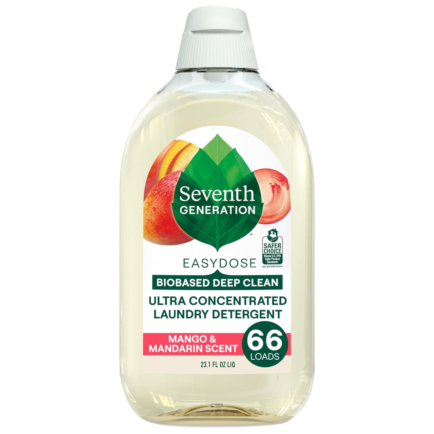 Seventh Generation, Laundry Detergent Ultra Power Plus Clean Scent, 23.1 Fl Oz