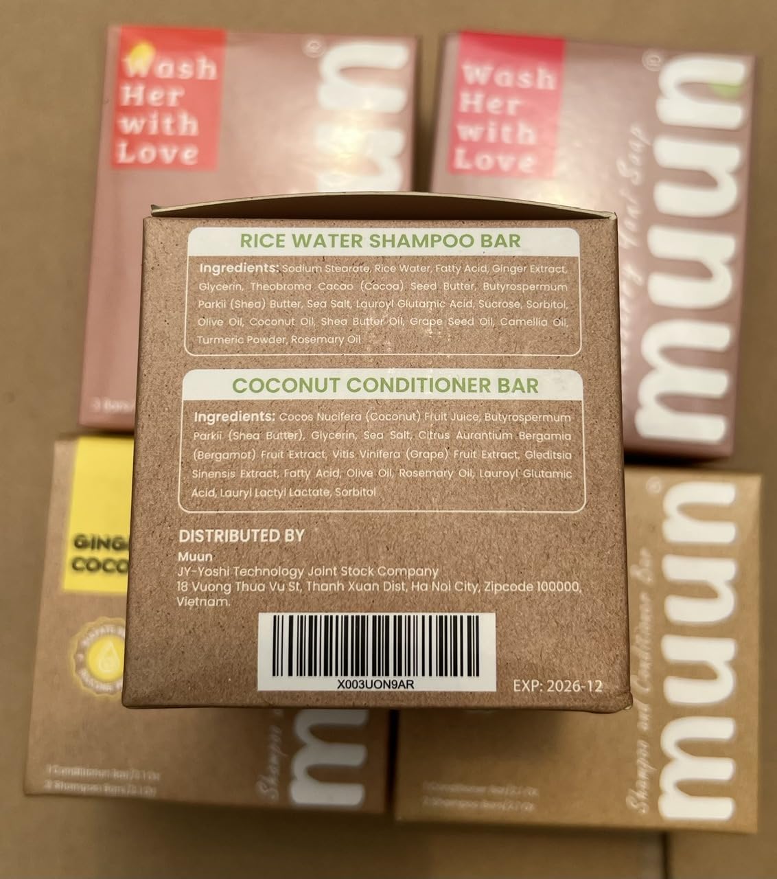 Muun Rice Water Shampoo and Conditioner Bar