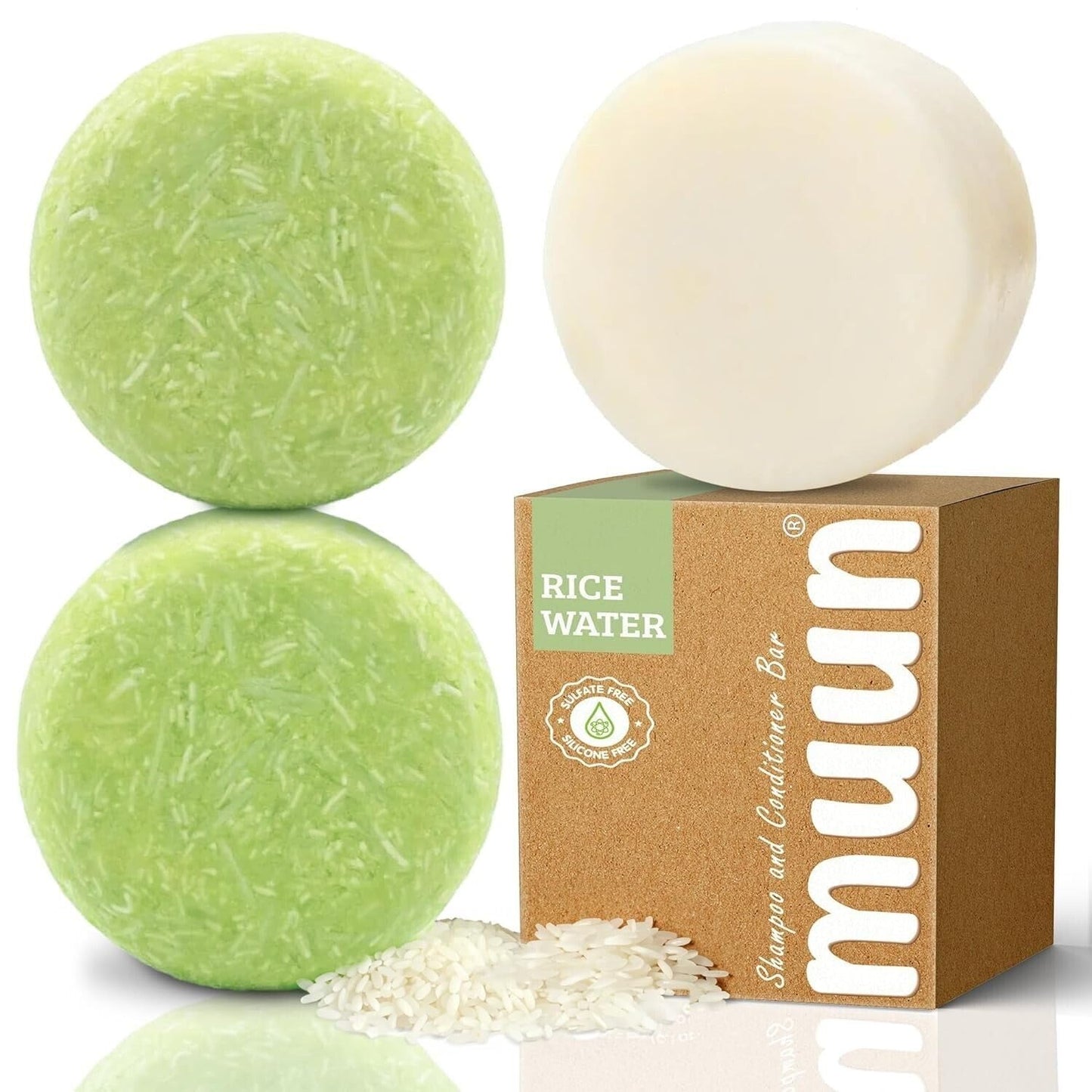 Muun Rice Water Shampoo and Conditioner Bar