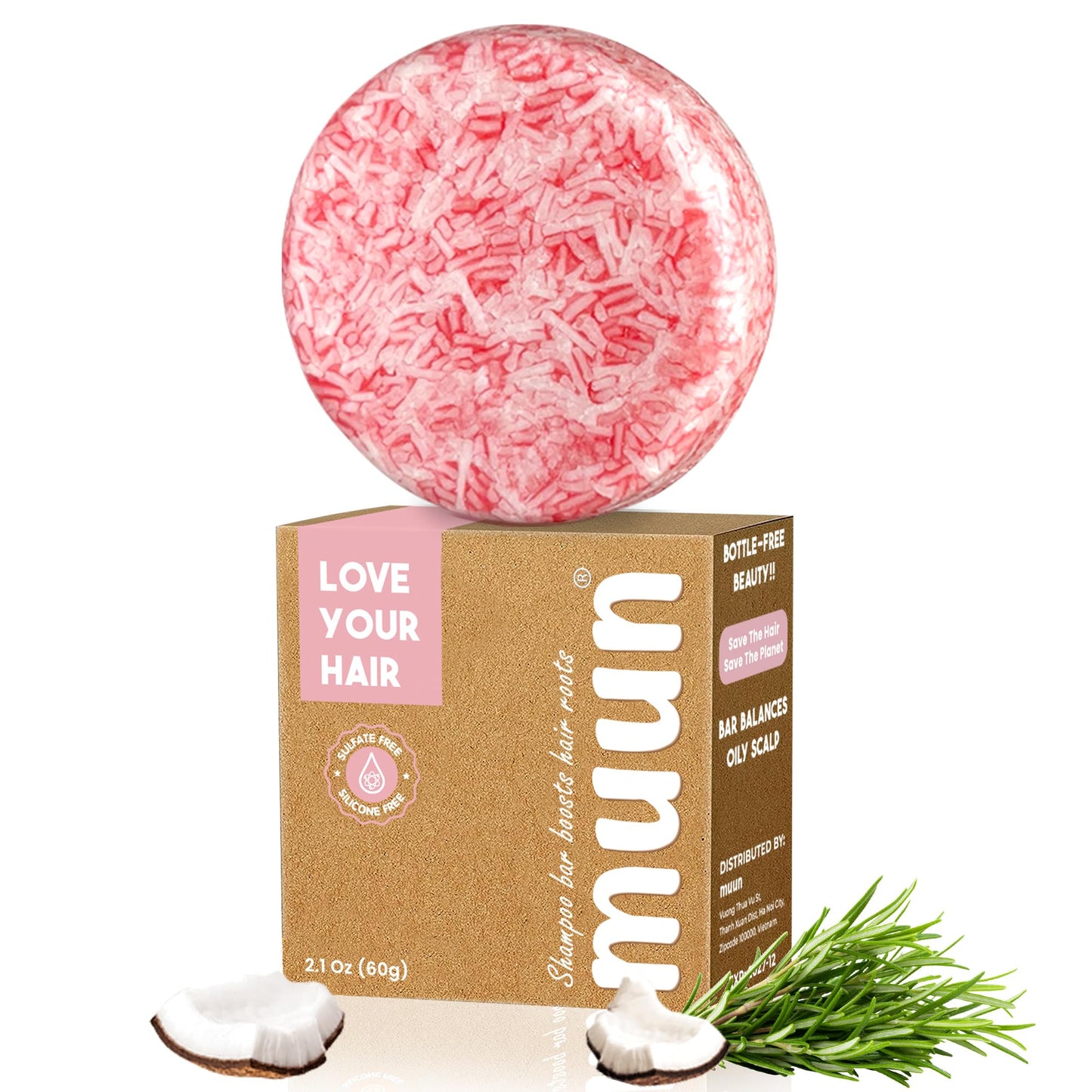 Muun Rosemary Shampoo and Conditioner Bar Set 3