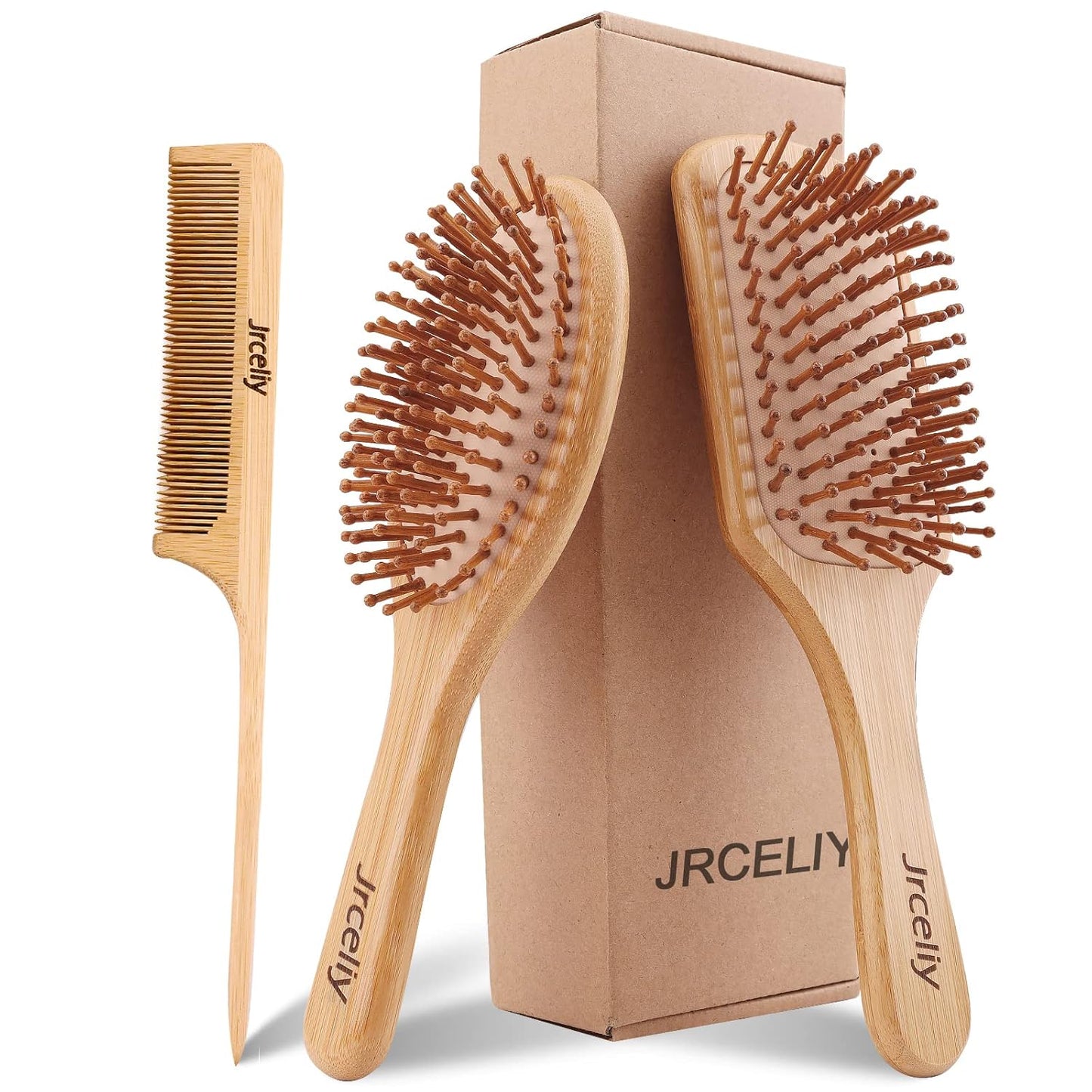 Bamboo Hair Brush Set - 3PCS