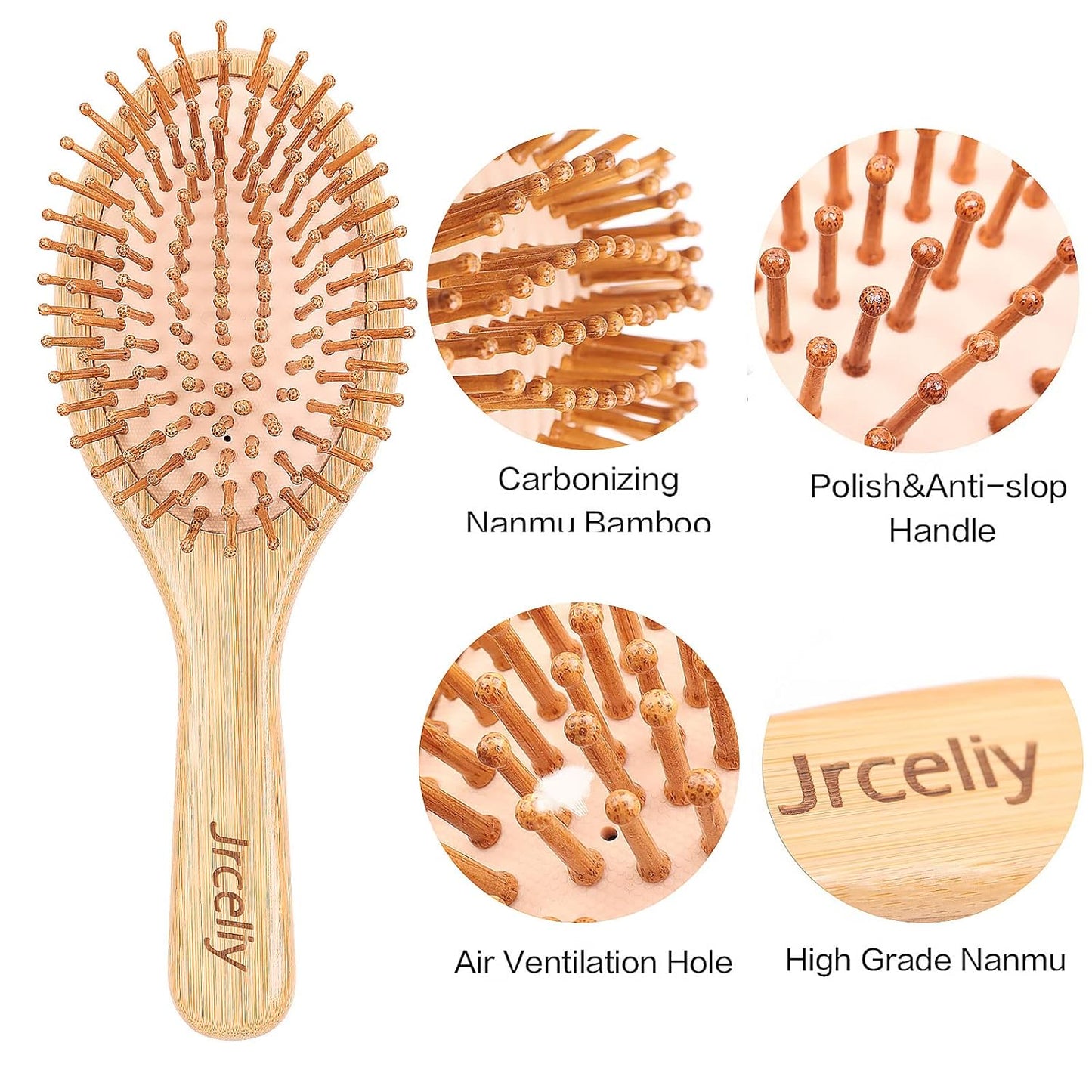 Bamboo Hair Brush Set - 3PCS