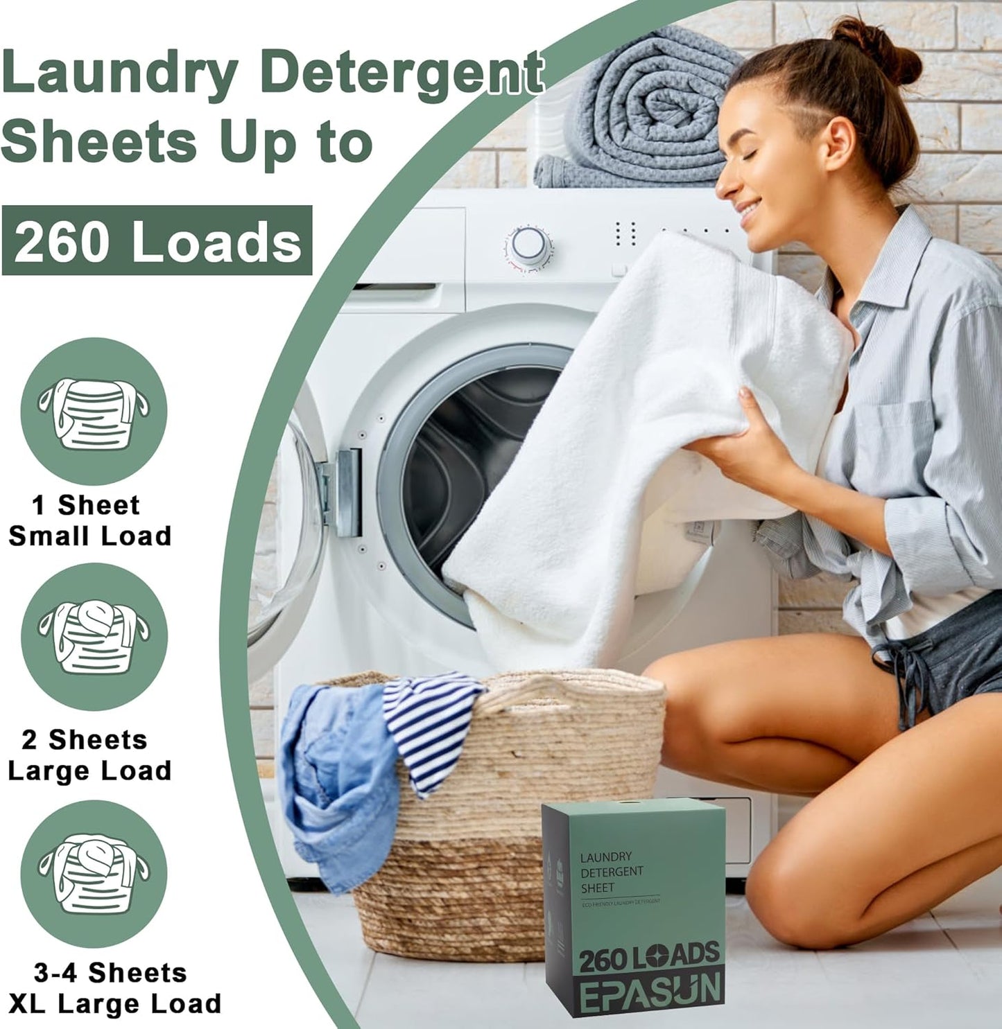 Laundry Detergent Sheets – Fresh Scent, Eco-Friendly and Plant-Based