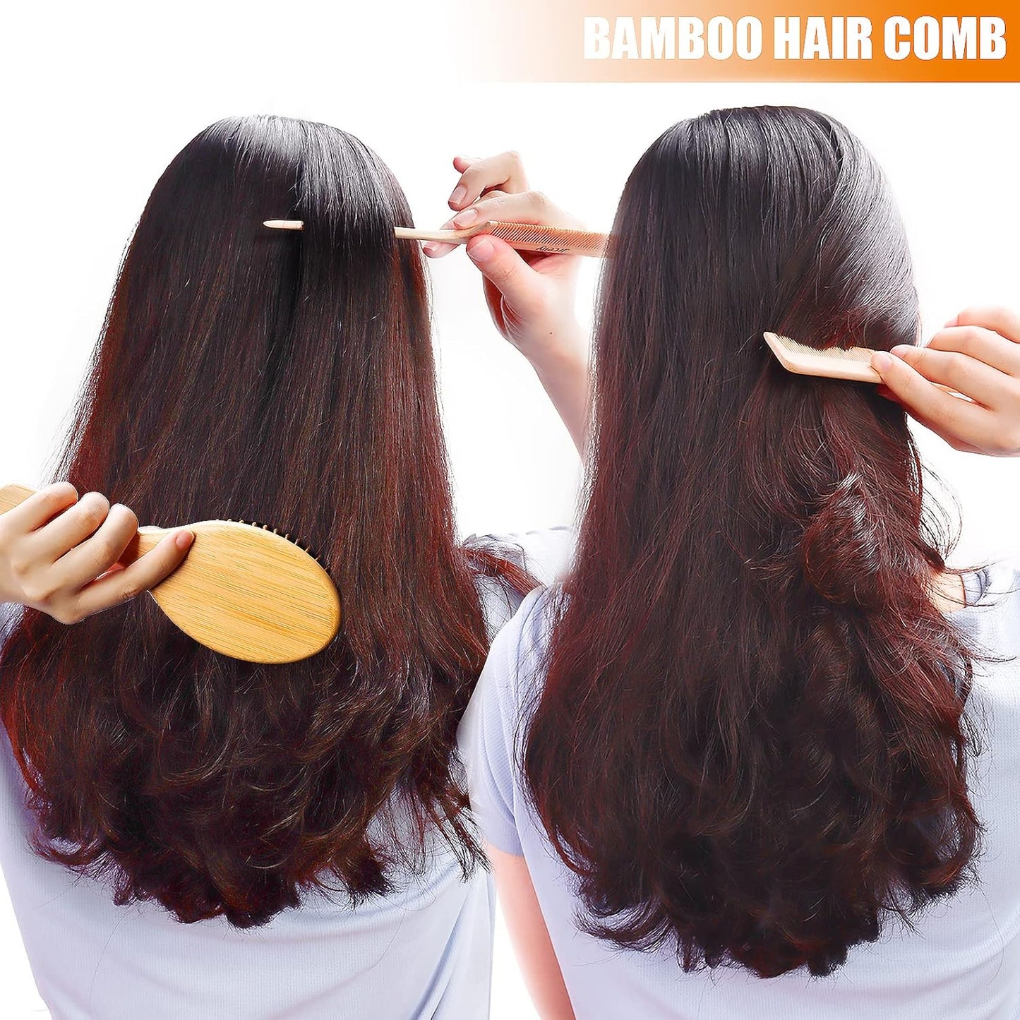 Bamboo Hair Brush Set - 3PCS