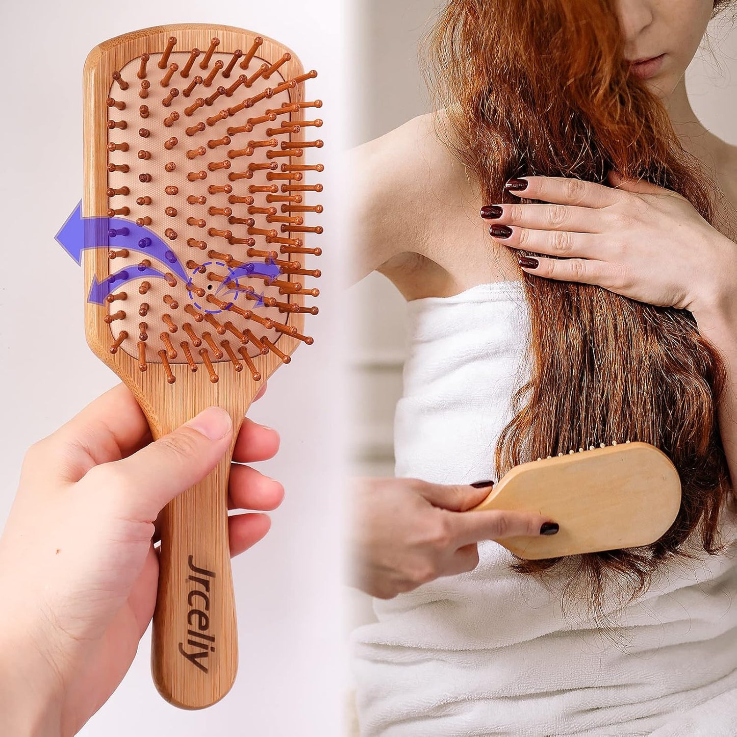 Bamboo Hair Brush Set - 3PCS