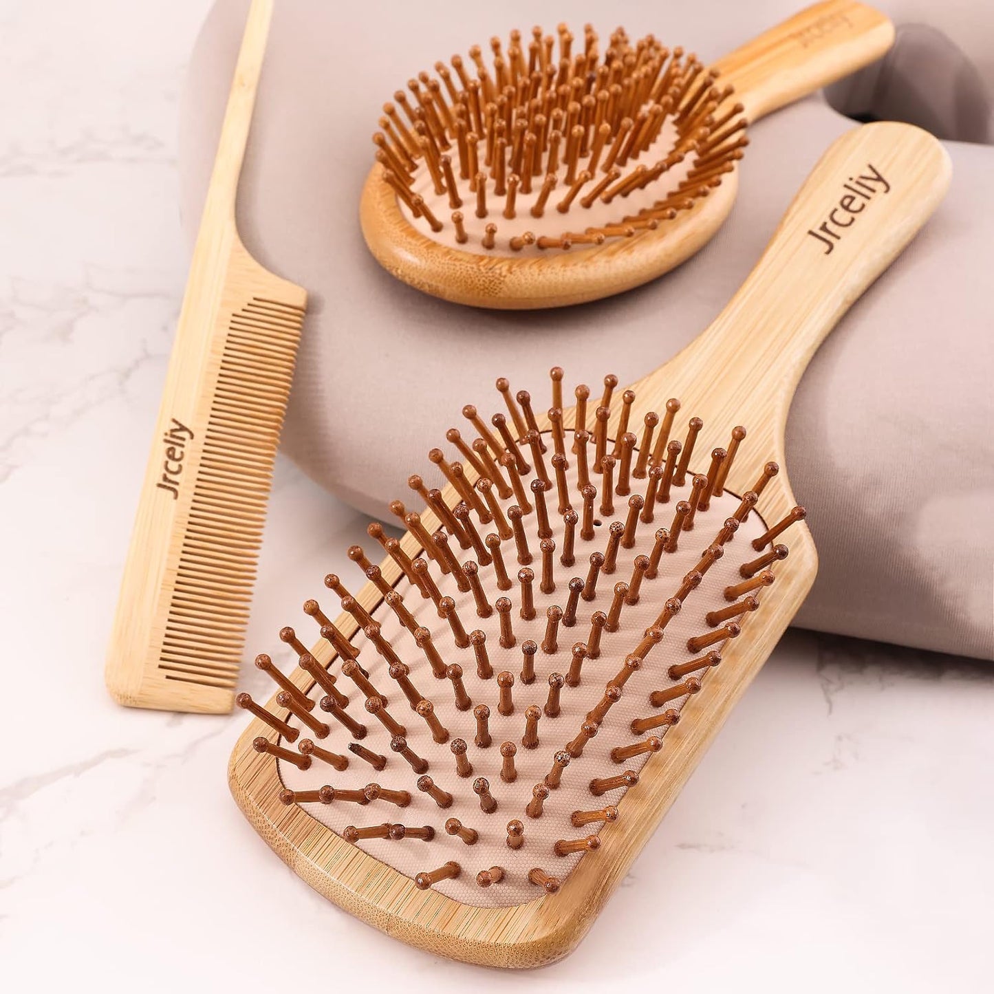 Bamboo Hair Brush Set - 3PCS