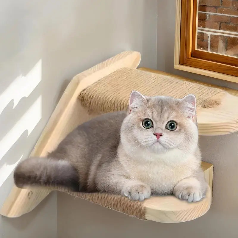 Wall Mounted Cat Climbing Shelves – Reversible Eco-Friendly Pet Steps