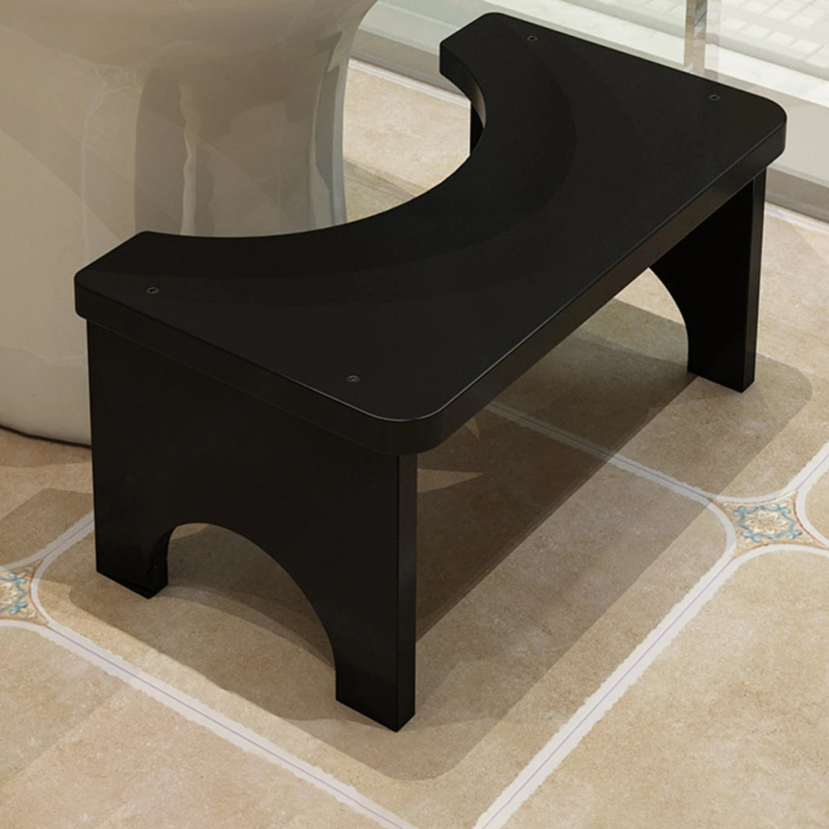 Sturdy Portable Bamboo Toilet Squat Stool for Adults,Wide and Stable,Bathroom Potty Stool,Easy to Use and Clean, Portable Design