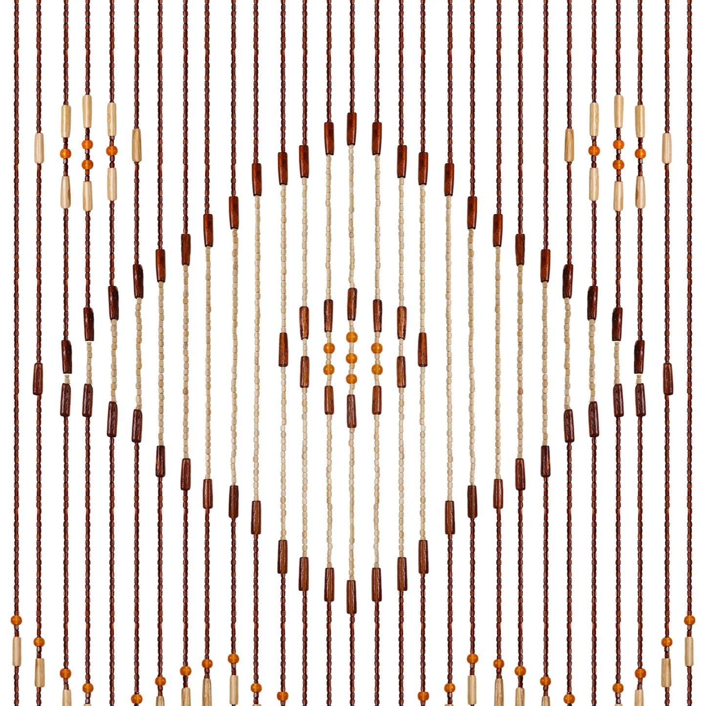 Retro Wooden Door Curtain Natural Bamboo Beaded String Hanging Doorway Divider 35*82"