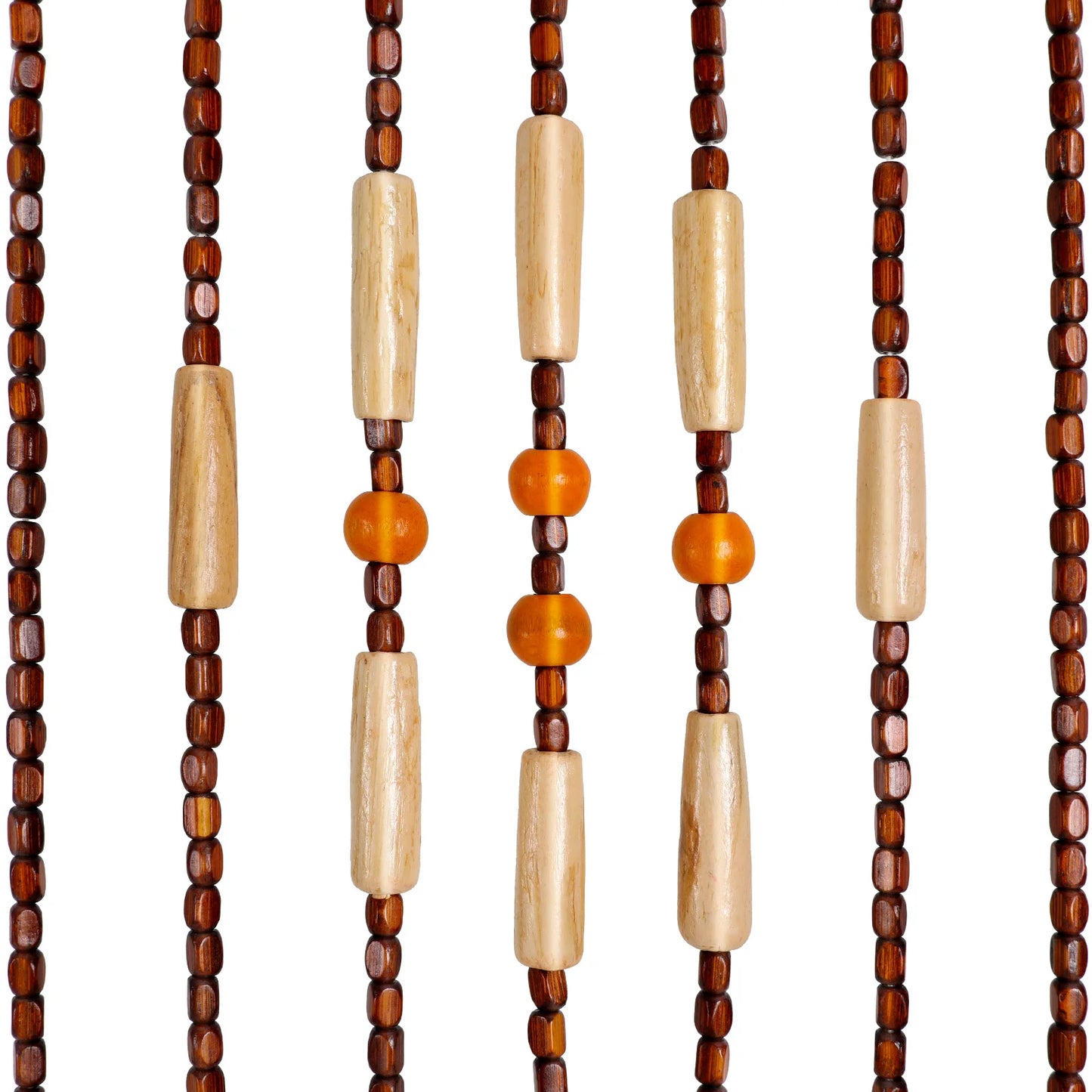 Retro Wooden Door Curtain Natural Bamboo Beaded String Hanging Doorway Divider 35*82"
