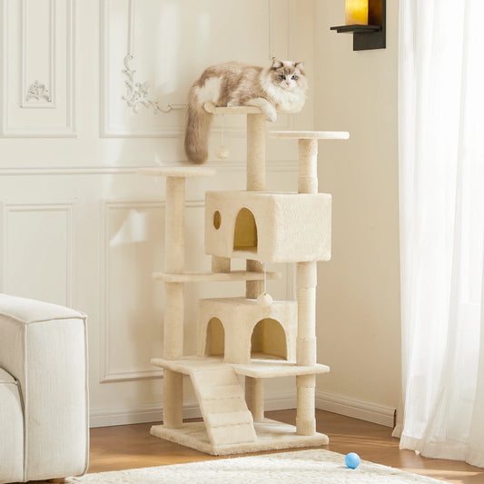 Tall Multi-Level Cat Tree Tower for Indoor Pet Furniture Stable Kitty Play House 54 inc