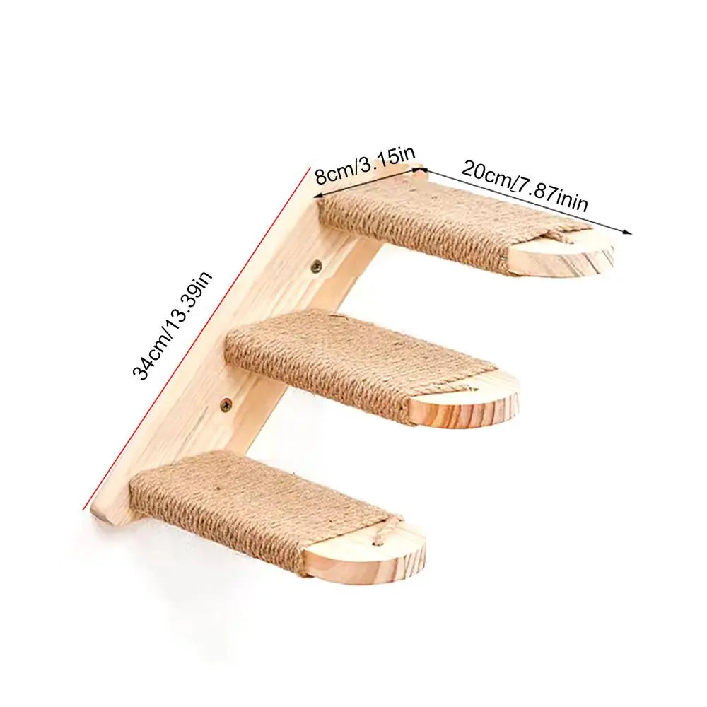 Wall Mounted Cat Climbing Shelves – Reversible Eco-Friendly Pet Steps