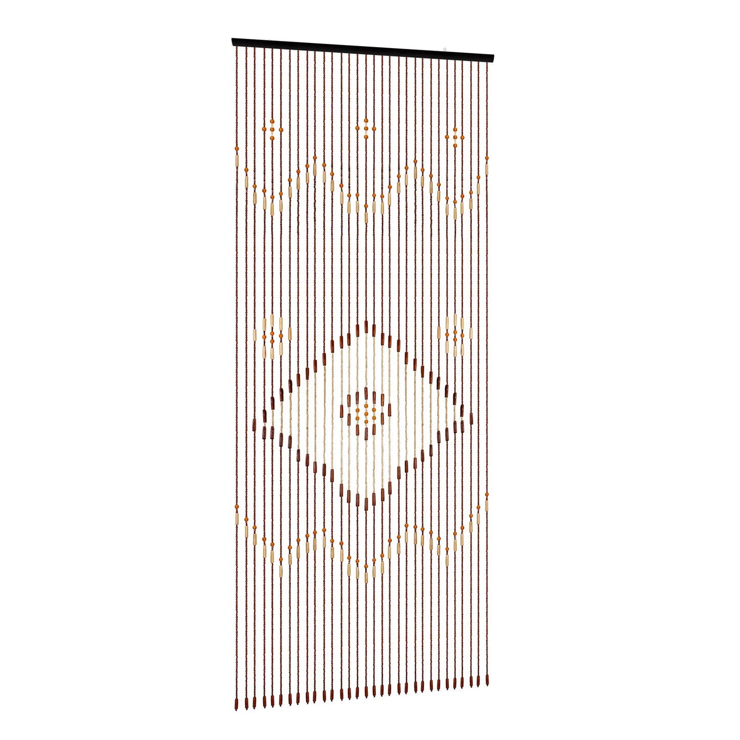 Retro Wooden Door Curtain Natural Bamboo Beaded String Hanging Doorway Divider 35*82"