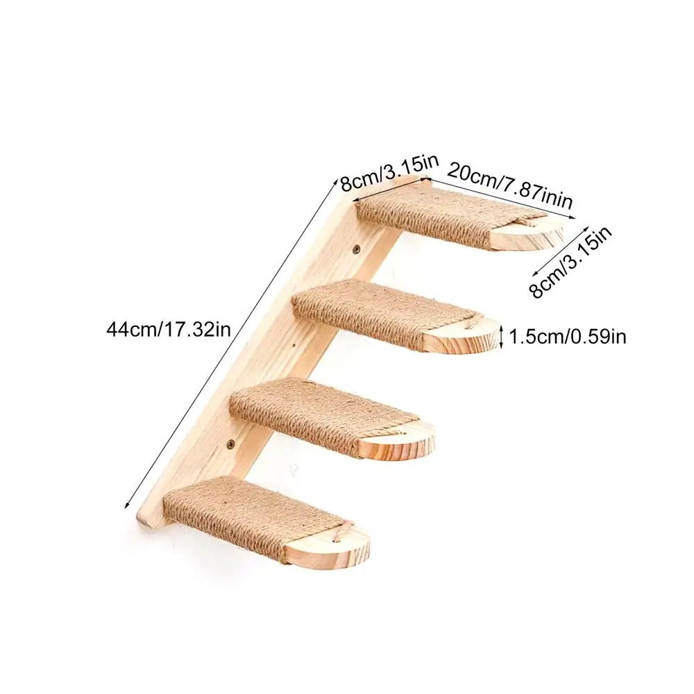 Wall Mounted Cat Climbing Shelves – Reversible Eco-Friendly Pet Steps