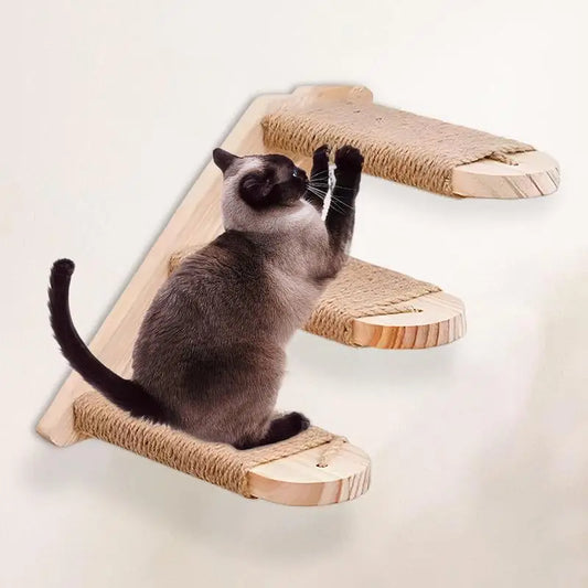 Wall Mounted Cat Climbing Shelves – Reversible Eco-Friendly Pet Steps