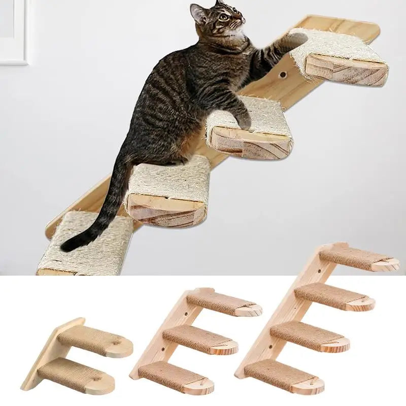 Wall Mounted Cat Climbing Shelves – Reversible Eco-Friendly Pet Steps