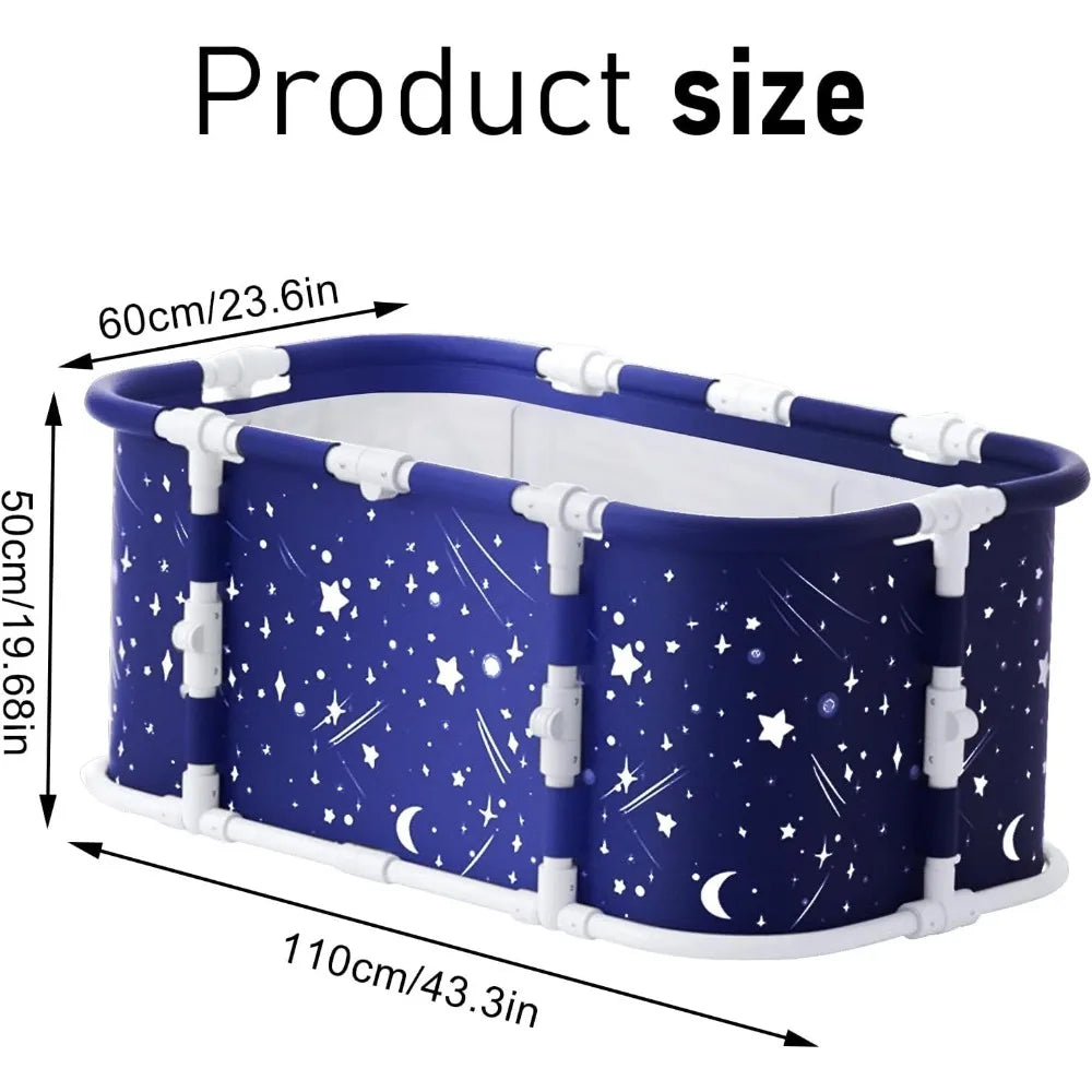 Portable Bathtub Portable Bathtub Portable Tub for Adults Collapsible Tub for Adults, 43.3 Inch Large Freestanding Bathtubs