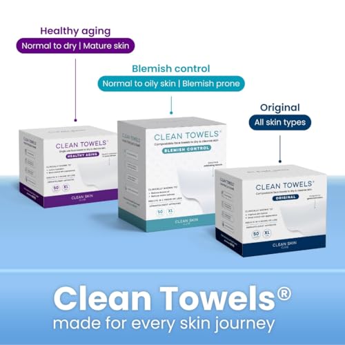Clean Skin Club Clean Towels – 100% USDA Biobased Disposable Face Towels