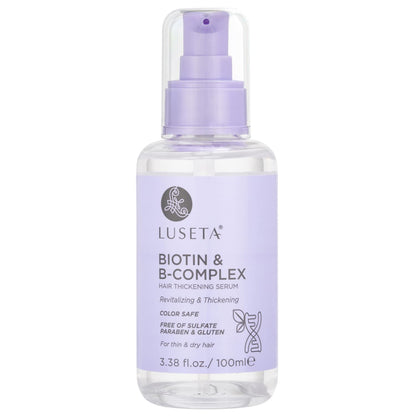 L LUSETA Biotin Hair Growth Serum with Collagen, Hair Oil for Thin and Damage Hair Growth Oil, Biotin growth serum for Frizzy & Damaged hair, Thickening and Healthier Scalp for Men & Women 3.38 Fl Oz
