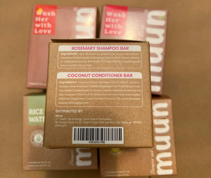 Muun Rosemary Shampoo and Conditioner Bar Set 3