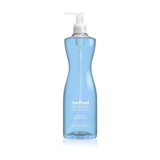 Method Gel Dish Soap, Clementine Scent, Biodegradable Formula, Tough on Grease & Stuck-on Food, Cruelty Free Formula, Made with Recycled Plastic, 18 Fl Oz