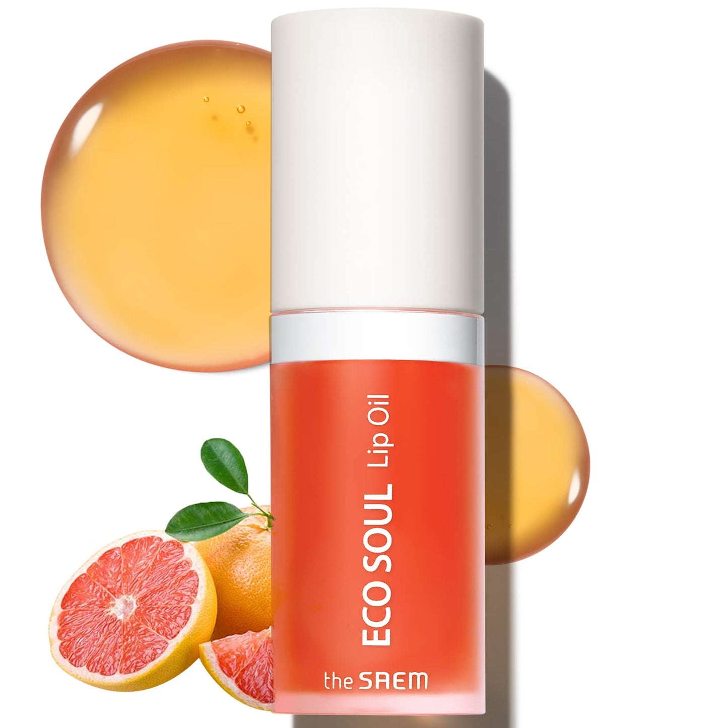 THESAEM Eco Soul Lip Oil 01 Honey - Plumping & Hydrating Lip Oil to Nourish & Moisturize Lips – Sunflower Seed Oil & Olive Oil - Lips Soft & Glossy for Dry Lips, 0.21 fl.oz.