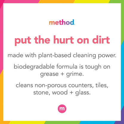 Method All-Purpose Cleaner Spray, French Lavender, Plant-Based and Biodegradable Formula Perfect for Most Counters, Tiles and More, 28 Fl Oz, (Pack of 1)