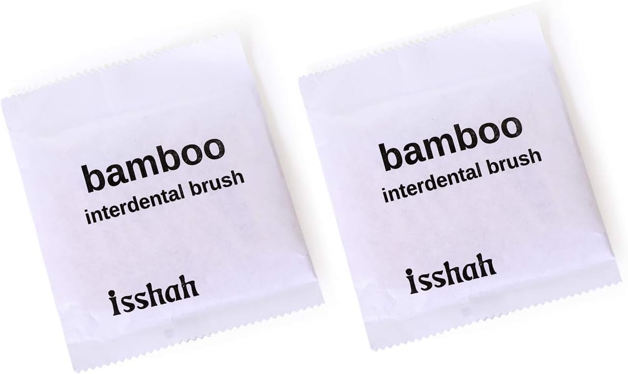 Biodegradable Bamboo Handle Interdental Brushes Between Teeth Cleaner Deep Clean Toothpick, FSC Certified and PETA Approved, Size 2 (0.5mm), 40 Count