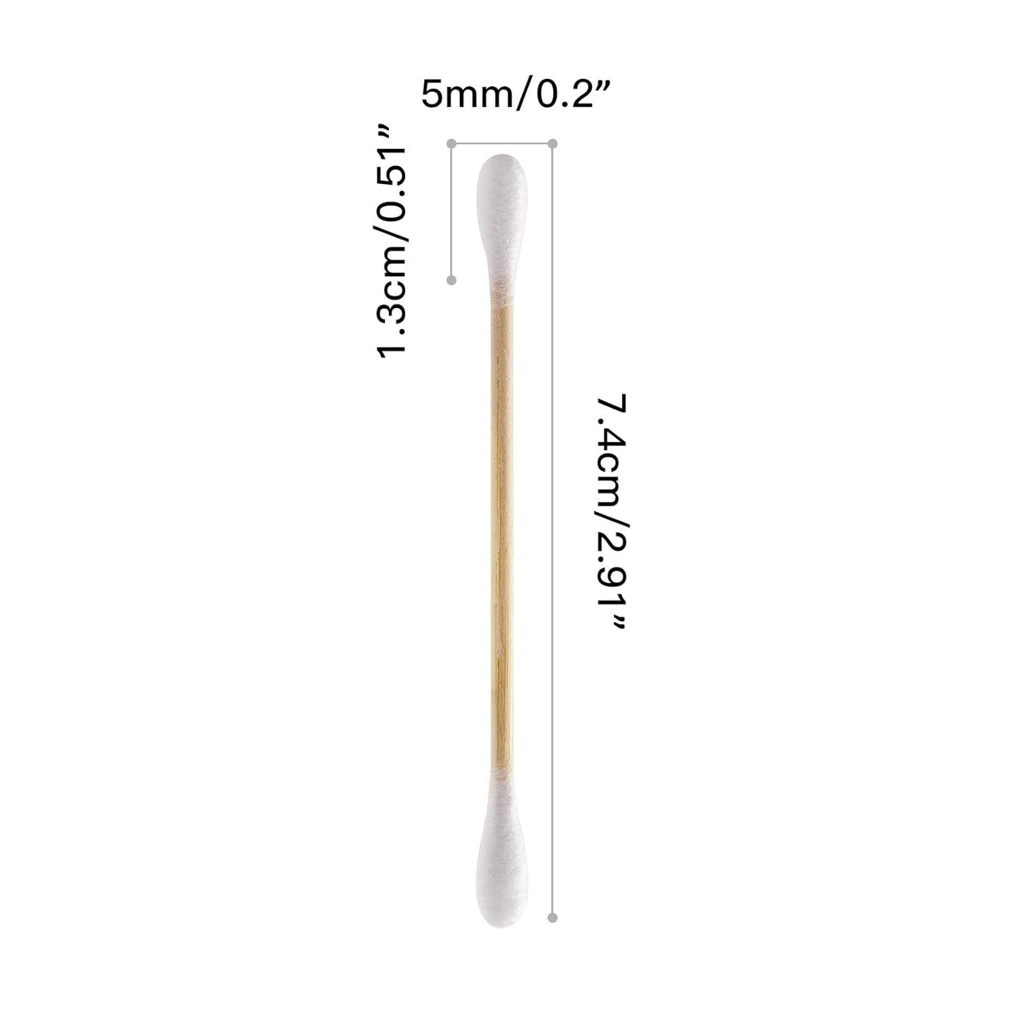 Bamboo Cotton Swabs - 500 Count - FSC Certified and PETA Approved, Eco Friendly Double Tips, Plastic Free Ear Sticks, All Natural 100% Biodegradable Organic Cotton buds by Isshah