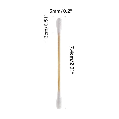 Bamboo Cotton Swabs - 500 Count - FSC Certified and PETA Approved, Eco Friendly Double Tips, Plastic Free Ear Sticks, All Natural 100% Biodegradable Organic Cotton buds by Isshah