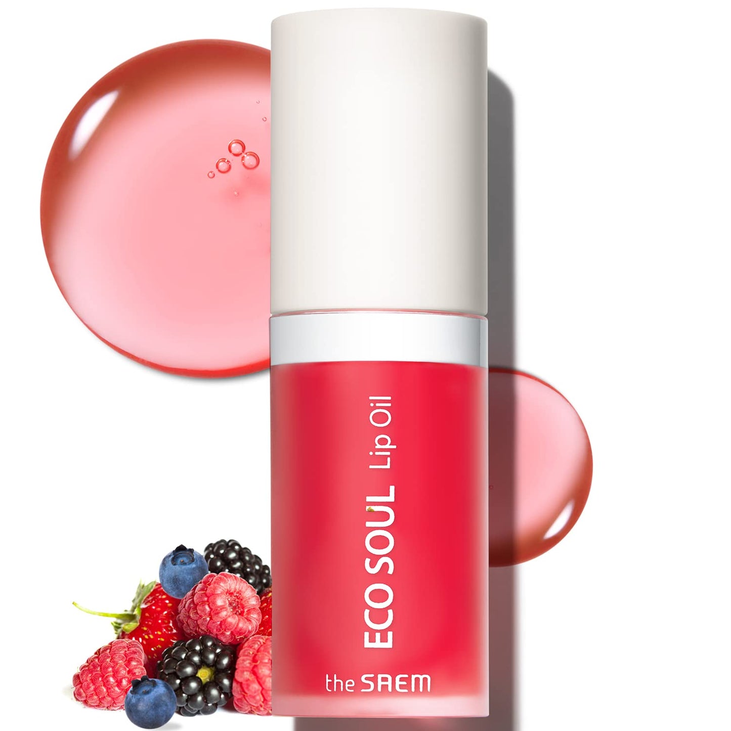 THESAEM Eco Soul Lip Oil 01 Honey - Plumping & Hydrating Lip Oil to Nourish & Moisturize Lips – Sunflower Seed Oil & Olive Oil - Lips Soft & Glossy for Dry Lips, 0.21 fl.oz.