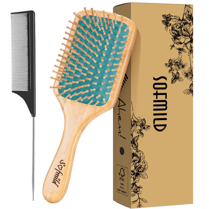 Hair Brush-Natural Wooden Bamboo Brush