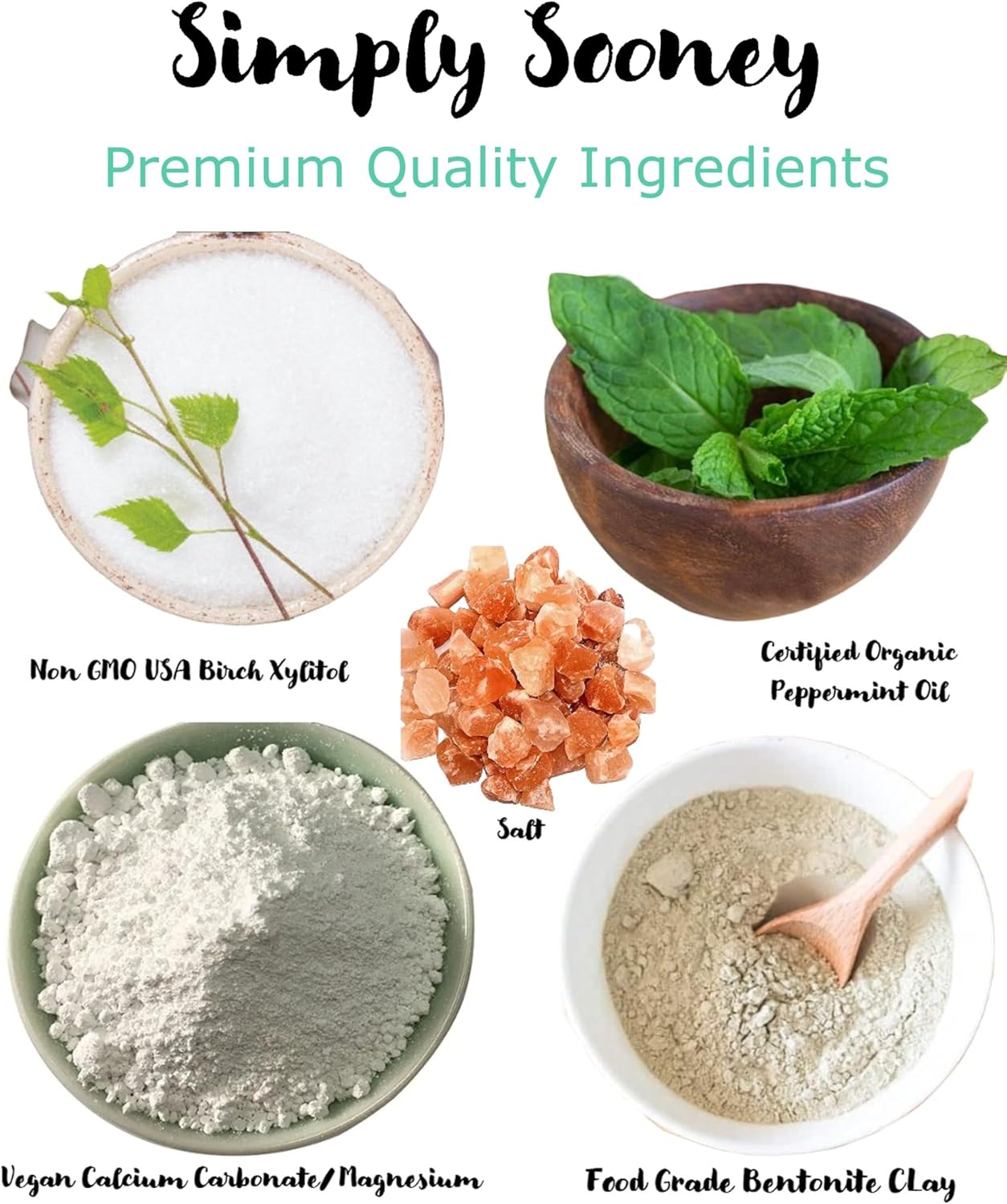 Fluoride Free Remineralizing Toothpaste Powder I Vegan I Gluten Free I Organic Peppermint Essential Oil 1.5oz