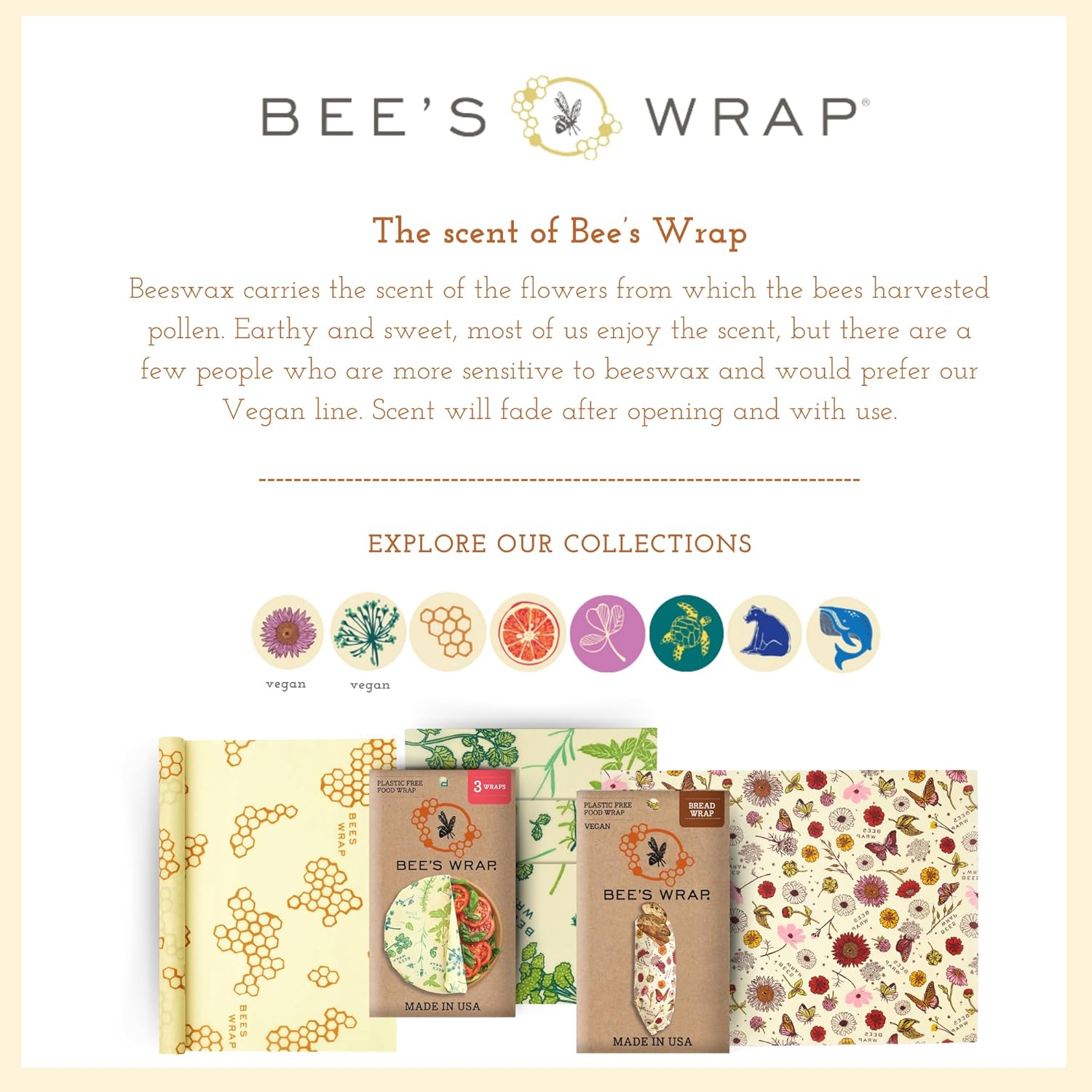 Bee's Wrap Beeswax Wraps for Food - Honeycomb 3 Pack (S, M, L) Made in USA Reusable & Organic Food Wraps, Sandwich Wrap & Bowl Covers - Eco-Friendly Alternative to Aluminum Foil & Plastic Wrap
