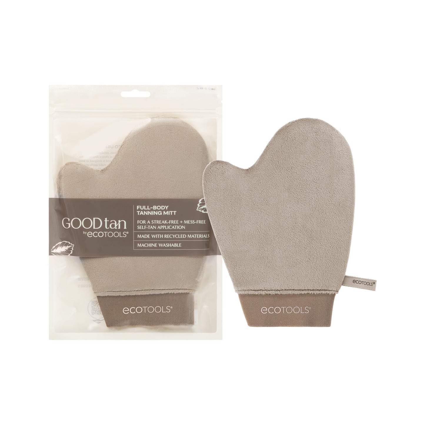 EcoTools Good Tan Body + Face Self-Tan Blending Brush, Kabuki Brush For Applying Self Tanner, Sunless Tanner Blending Brush, Eco Friendly Self Tanning Brush, Vegan, & Cruelty Free, 1 Count