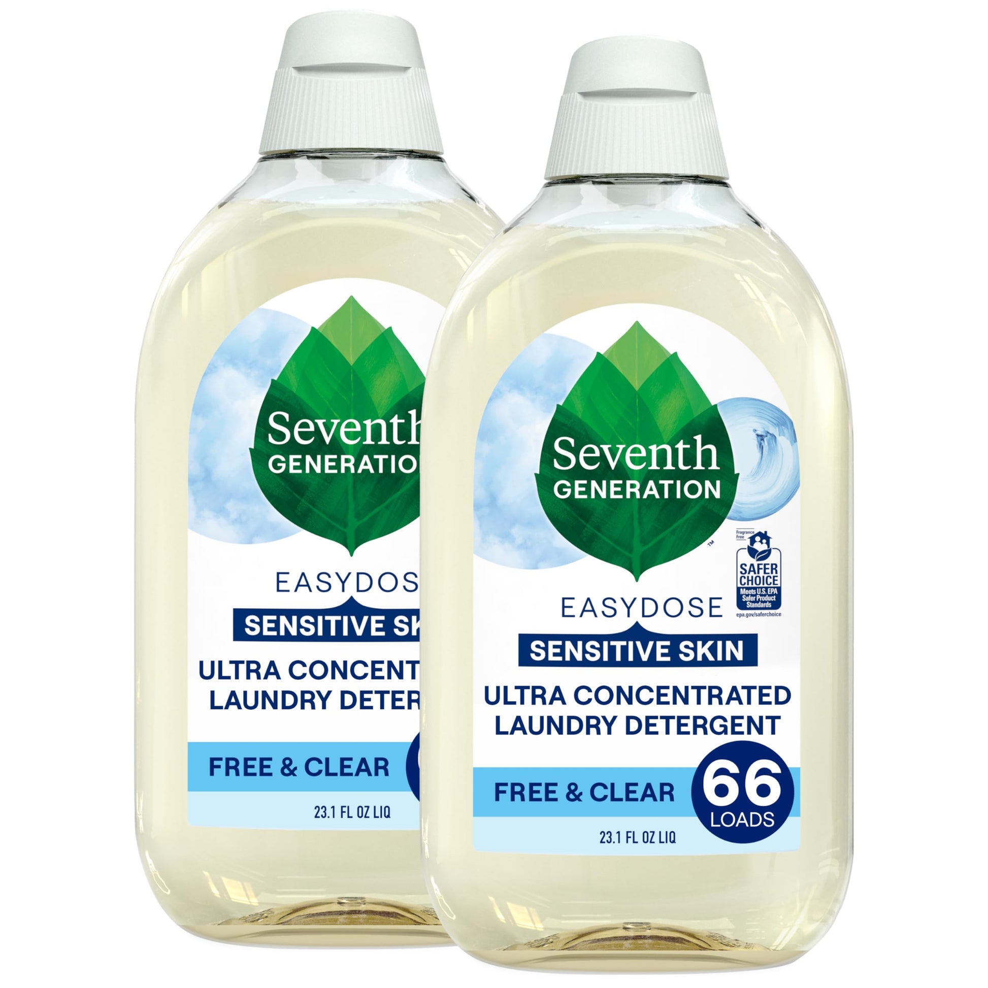 Seventh Generation, Laundry Detergent Ultra Power Plus Clean Scent, 23.1 Fl Oz