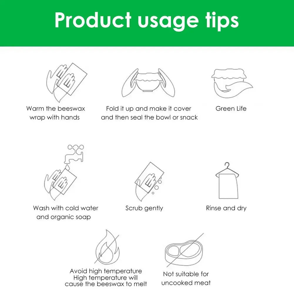 Beeswax Eco Friendly Reusable Food Wrap
