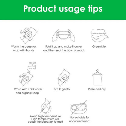 Beeswax Eco Friendly Reusable Food Wrap