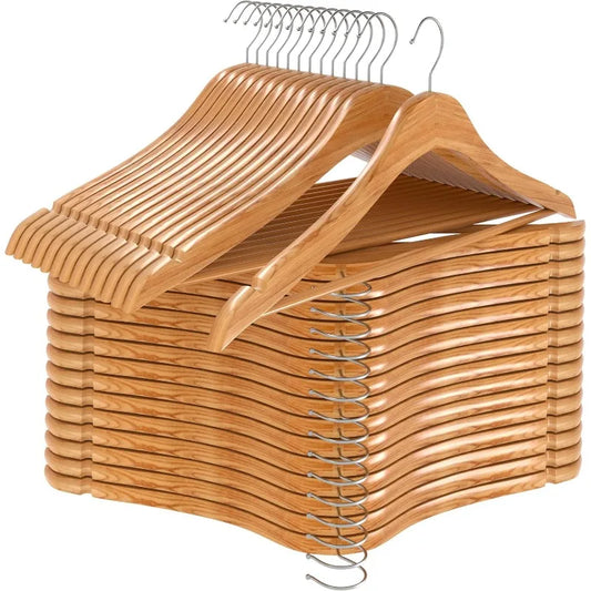 Utopia Home Premium Wooden Hangers 90 Pack-Durable & Slim Coat Hanger-Suit Hanger with 360-Degree Rotatable Hook - Wood Hangers