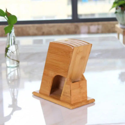 Wood Knives Storage Block Stand, Knives Holder
