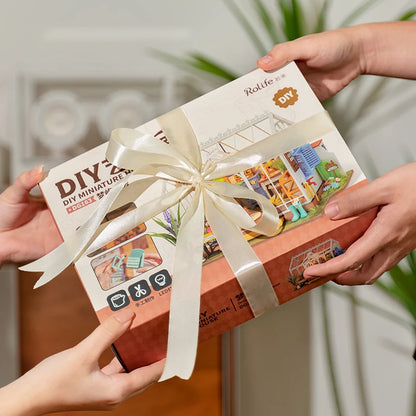 Dreamy Garden DIY Miniature House Kit Dollhouse Puzzle, Stress-Relief Hobby