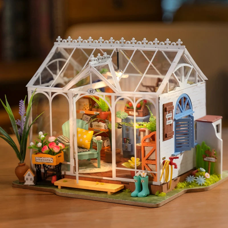 Dreamy Garden DIY Miniature House Kit Dollhouse Puzzle, Stress-Relief Hobby