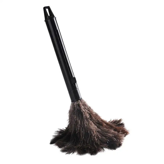 Natural Ostrich Feather Duster – Anti-Static Retractable Cleaning Brush