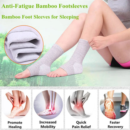 Bamboo Compression Foot Sleeve for Men Women Ankle Socks Ankle Warm Fitness Support Wraps