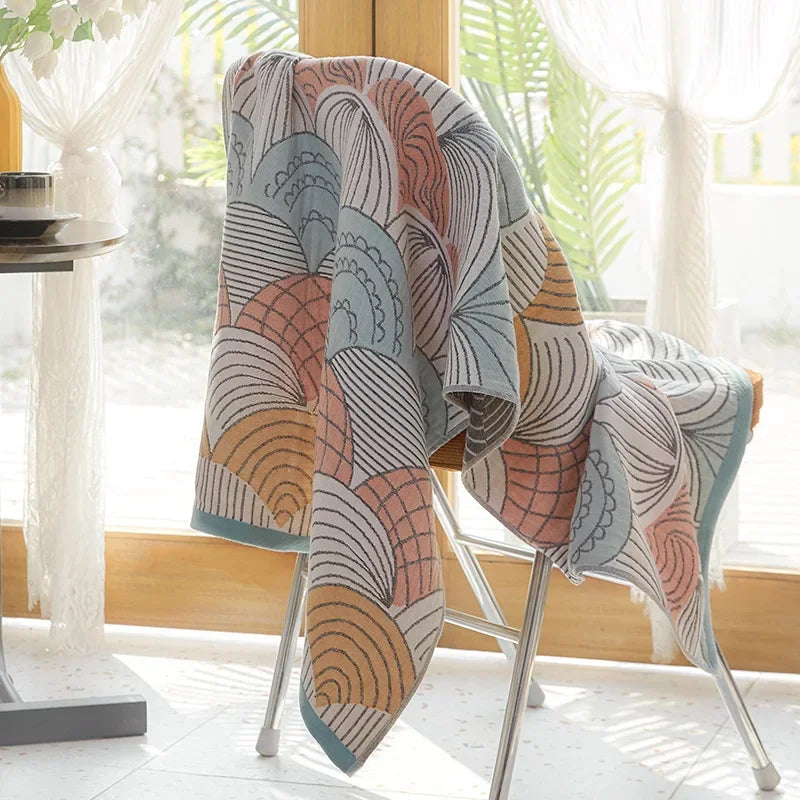 Cotton Gauze Bath Towel Set 70*140 for Adults Women Bathroom High Quality Free Shipping