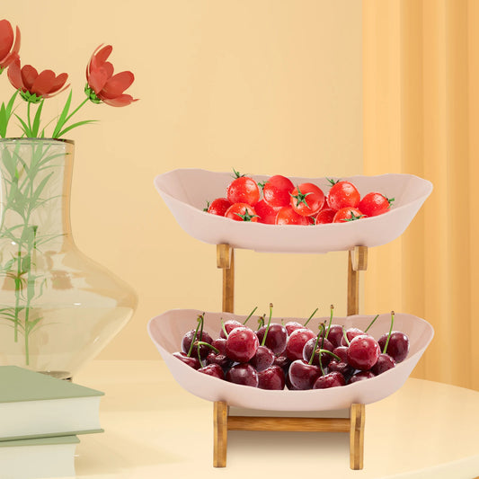 2 Floor Fruit Tray Bowl Modern Basket